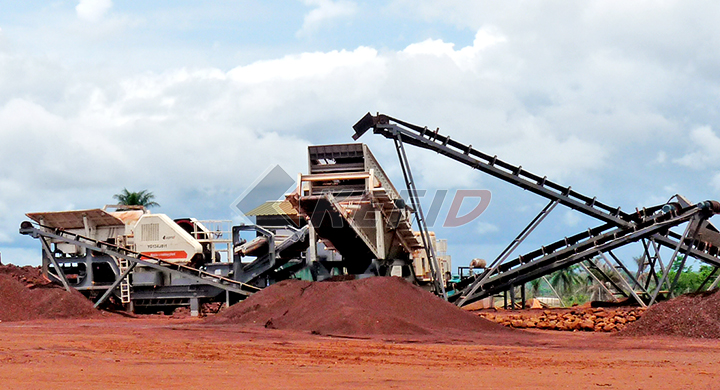 Guinée Kefid 500tph station de concassage mobile de minerai de fer