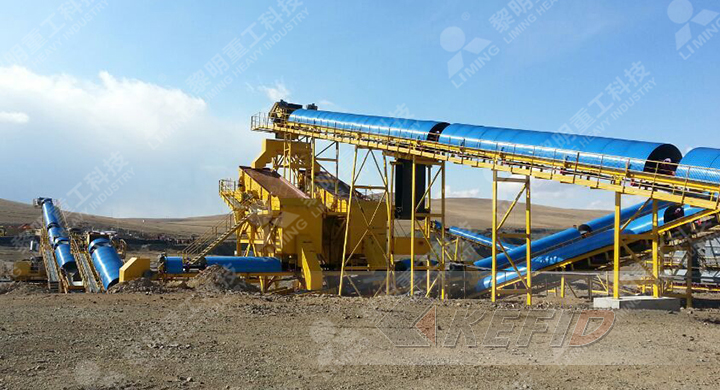 500т/ч  технология  измельчения железной руды  и сухой сепарации в Монголии